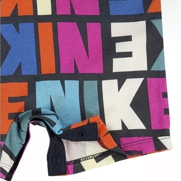 NIKE | 3-Pack NWT BABY & TODDLER GIRL NIKE COLORFUL WORD PRINT ROMPER, 6mo. - Picture 4 of 5